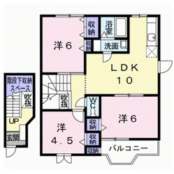 田井ノ瀬駅 徒歩3分 2階の物件間取画像